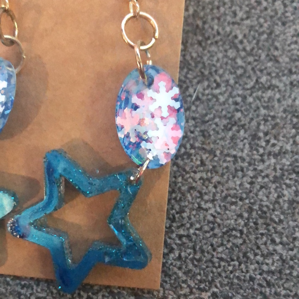 Blue star dangles - Picture 4 of 5
